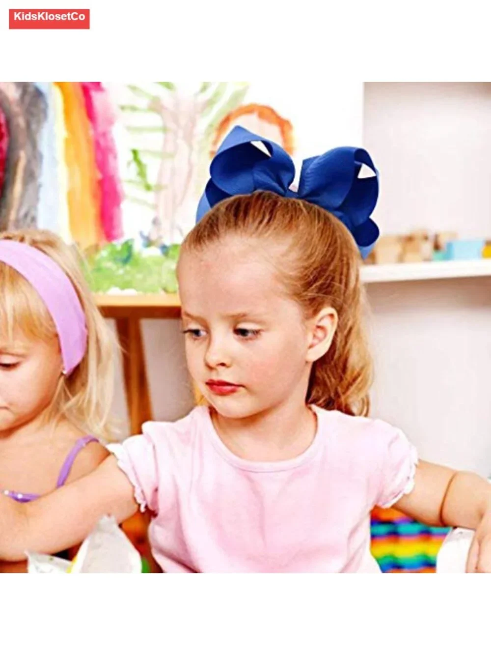 6-Inch Grosgrain Ribbon Hair Bows with Alligator Clips for Girls Back to School
